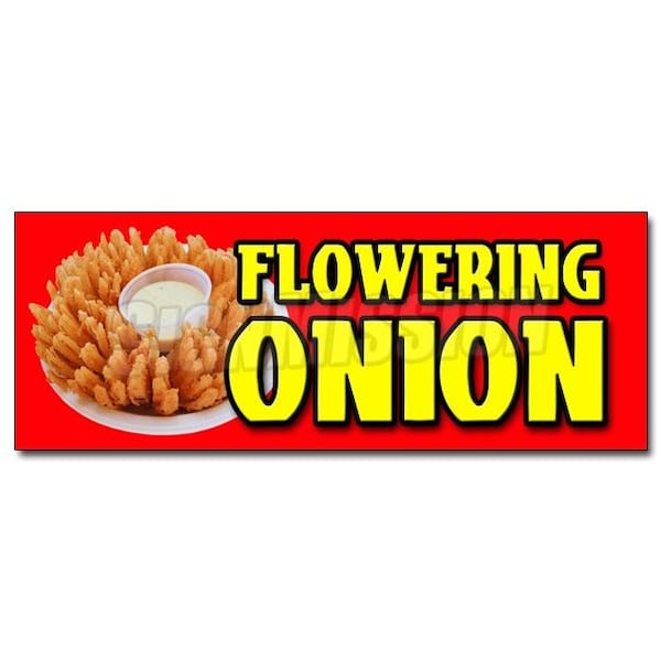 Signmission FLOWERING ONION DECAL sticker deep fried batter sauce flower rings, D-12 Flowering Onion D-12 Flowering Onion - main